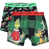 Handcraft Dr. Seuss The Grinch Boxers for Men, 2 Pack Grinch Underwear Boxer Briefs, Grinchmas Mens Underwear, S-M-L-XL