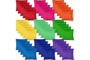 XIPEGPA 45 PCS Small Colorful Nylon Bean Bags Bulk Bean Bag Hand Toss for Sports Outdoor