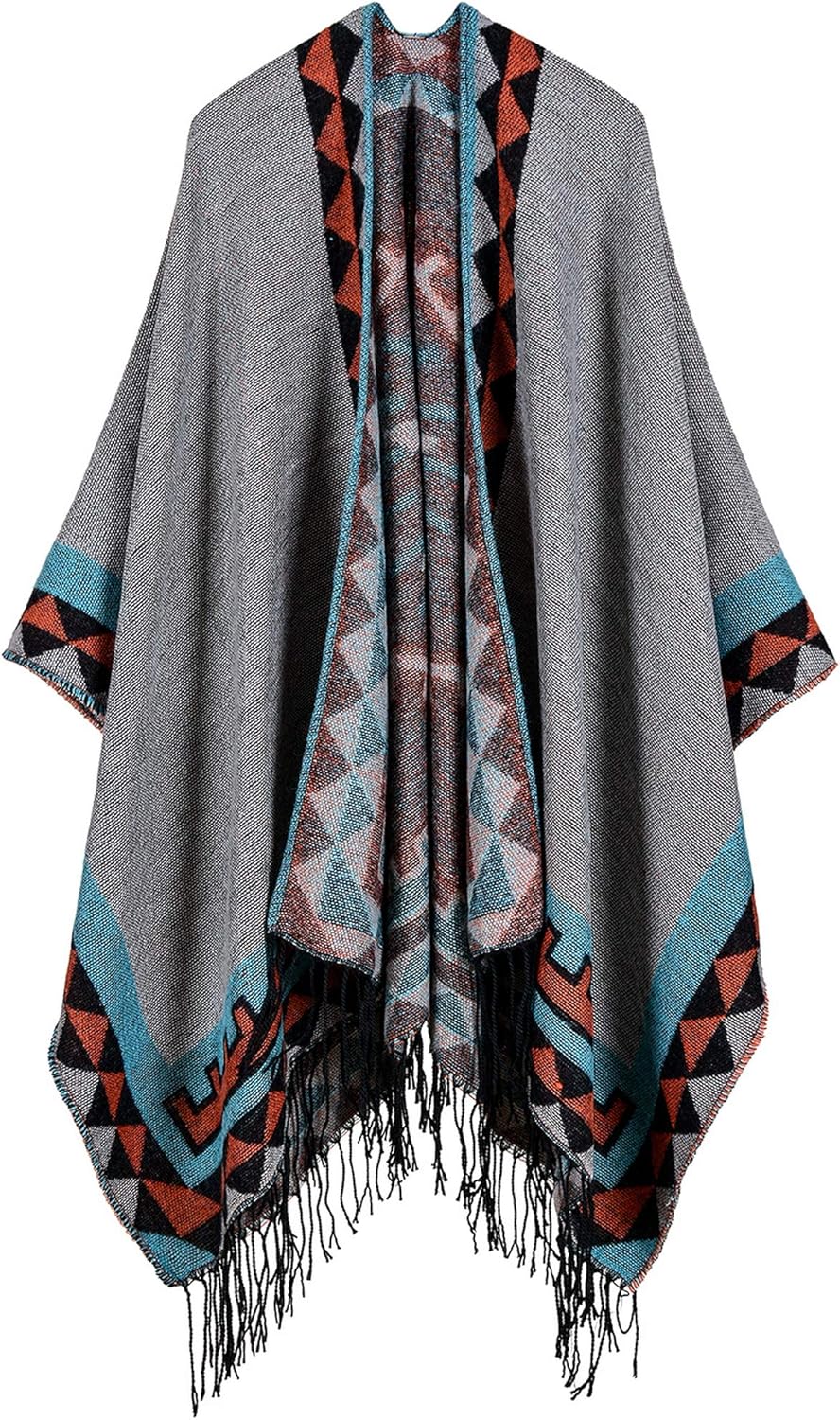 Womens Wool Cape Shawl Wrap Cardigan Jacket Coat Ladies Scarves Poncho