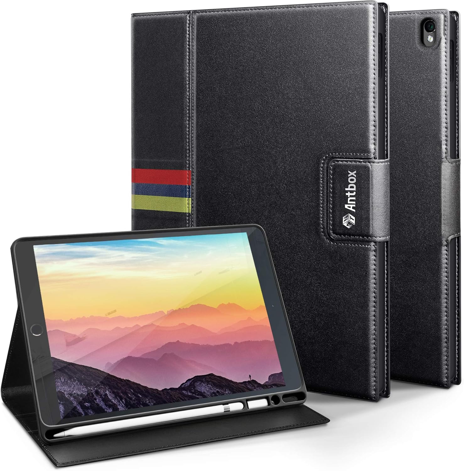 Antbox iPad Air 3 / iPad Pro 10.5 Case Genuine Leather with Builtin