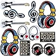 PAGOW 16Pcs Iron on Patches for Jackets Hip hop, Music Series Embroidery Patch Suitable for Clothes Dress Hat Pants Shoes Curtain, DIY Embroidery Patch Sewing Craft Decoration