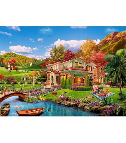 HUADADA 1000 Piece Jigsaw Puzzle For Adults - 'Tree At Night' Art, Interlocking Pieces With Letters On Back For Easy Sorting - View #3