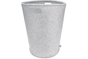 PARKER BABY CO. Parker Baby Nursery Laundry Hamper - Large Felt Storage Basket and Baby Hamper for Nursery (Gray)