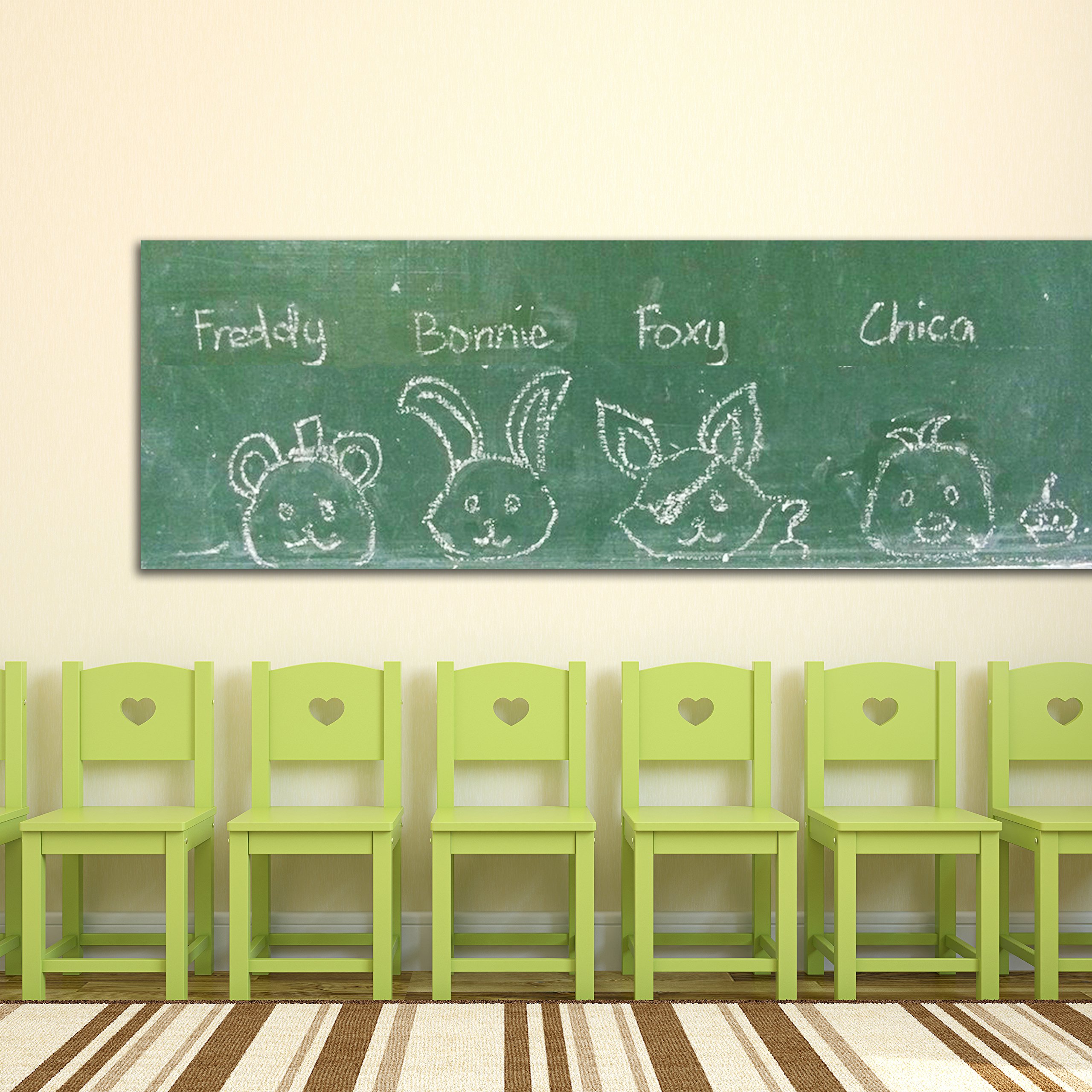 WALPLUS Greenboard Wall Stickers, Vinyl, Multi-Colour, 90 x 60 x 4 cm