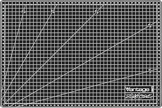 Vantage Schneidematte A3 (30 x 45 cm, selbstheilend, beidseitig nutzbar, mit Raster) schwarz