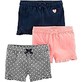 Simple Joys by Carter's Girls 3-Pack Knit Shorts