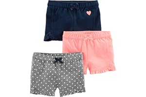 Simple Joys by Carter's Girls' 3-Pack Knit Shorts