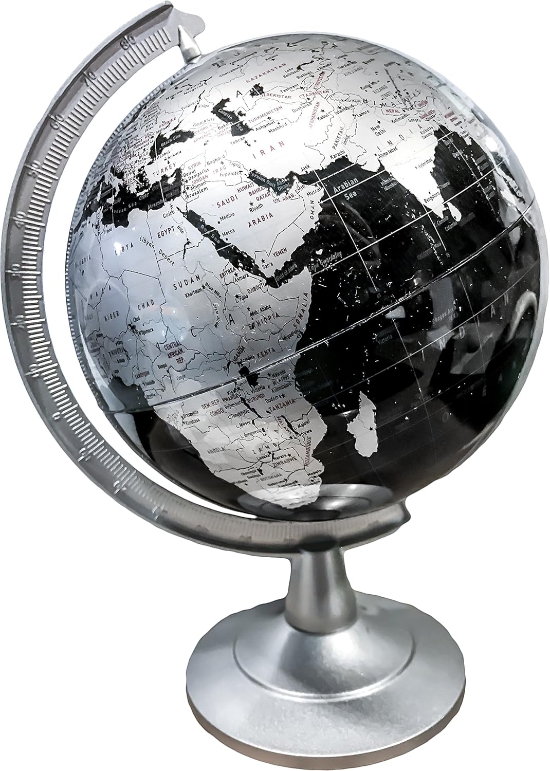 Repologle Globes Silver and Black Desk Globe Amazon.co.uk Toys & Games