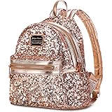 Girls Fashion Backpack Purse: Sequin Mini Back Pack Women PU Leather Small Cute Bag Yellow Gold