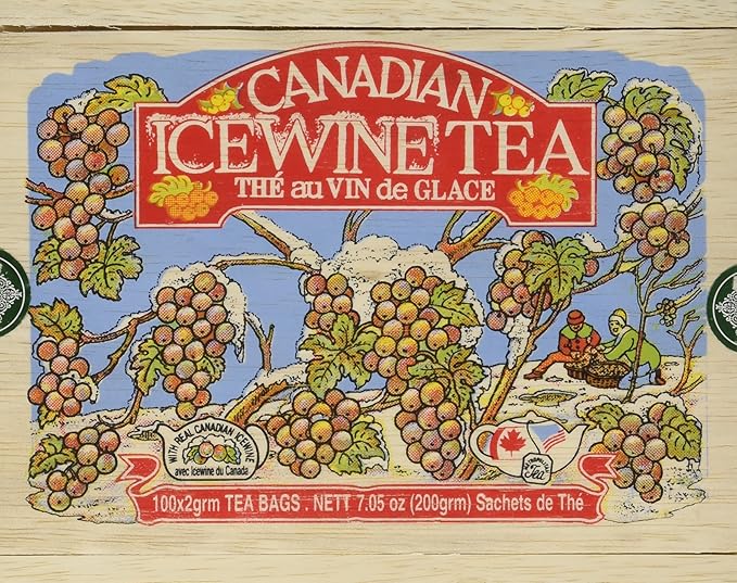 Canadian Ice Wine Tea in Wood Box 100 Tea Bags by Metropolitan Tea