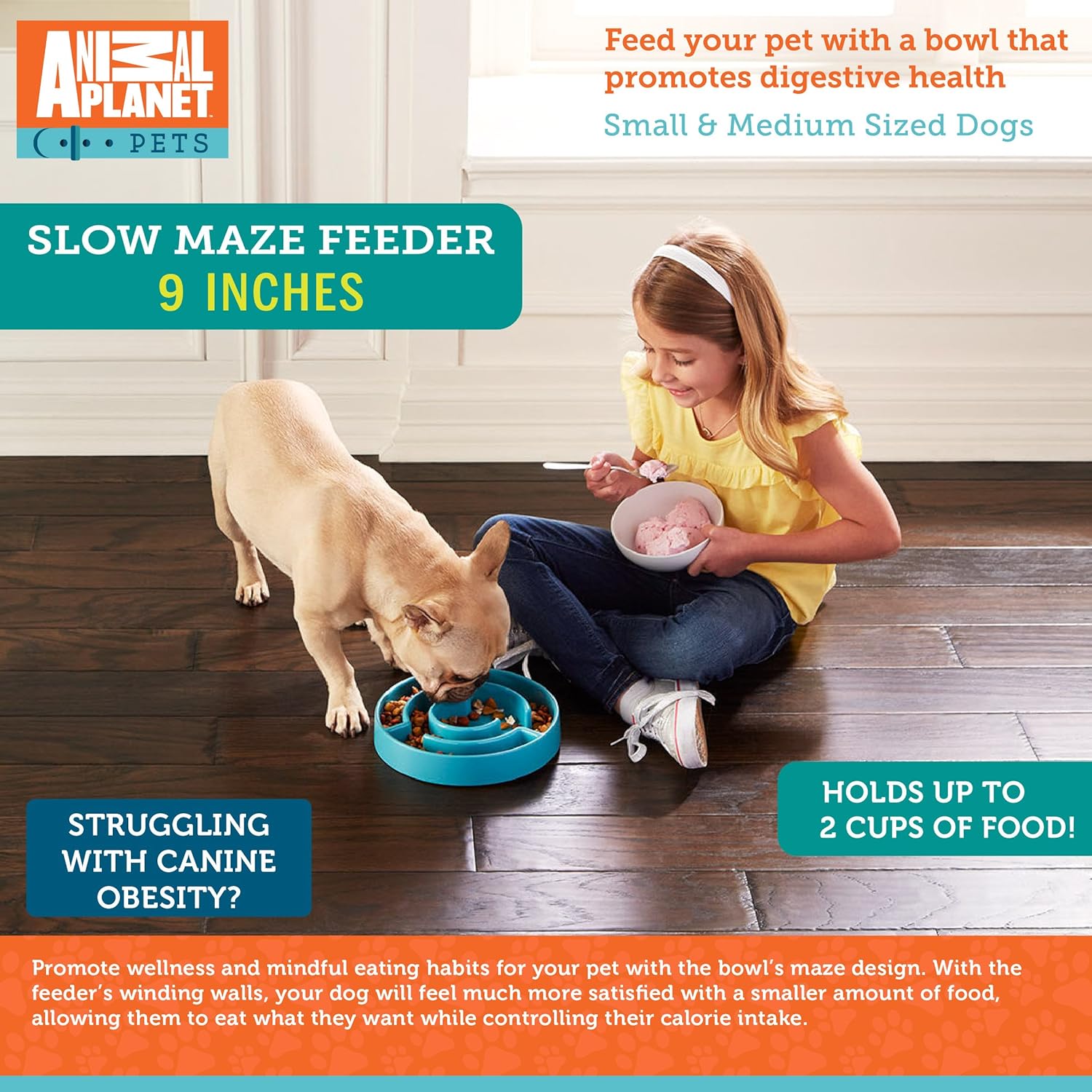 Animal Planet Slow Feed Maze Feeder Pet Bowl For Dogs And Cats