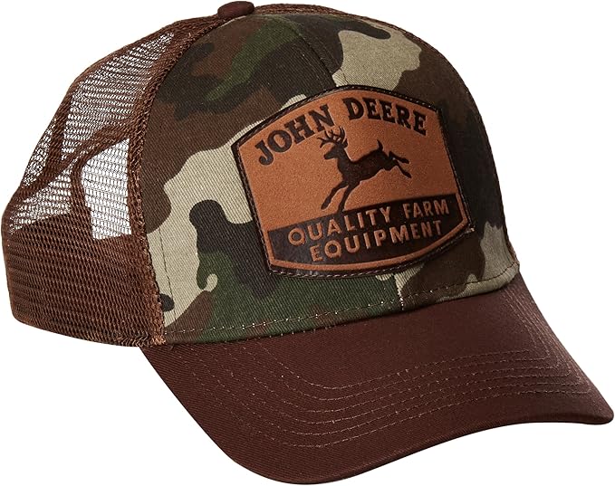 brown john deere hat