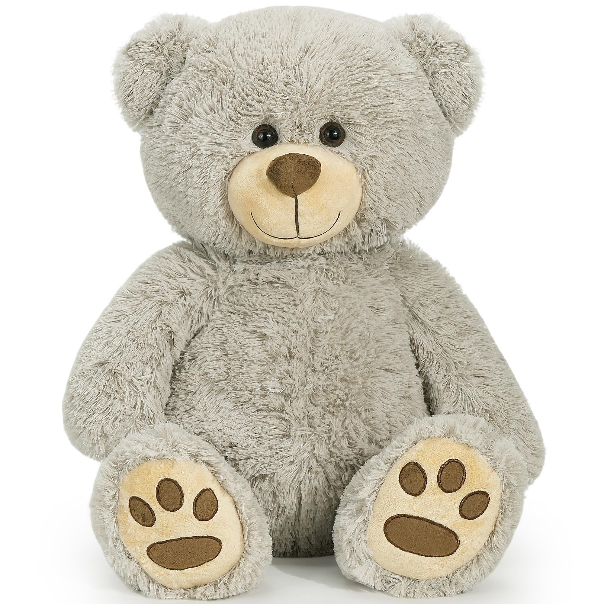 Photo 1 of LotFancy Teddy Bear Stuffed Animal, 20 inch Gray Stuffed Bear Plush Toy, with Cute Footprints, Gift for Kids Baby Toddlers on Baby Shower, Birthday, Christmas, Easter Decoration