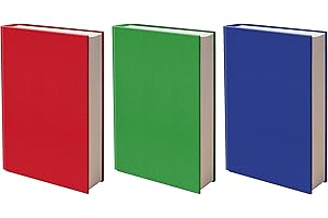 ELLOPI Jumbo, Stretchable Book Cover Solid Colors 3 Pack. Fits Most Hardcover Textbooks Up to 9" x 11". Adhesive-Free, Nylon Fabric Protectors are A Needed School Supply for Students Washable and Reusable.