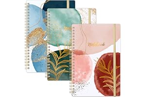 CHOPET Notebook - 3 Pack A5 Lined Journal Notebooks, 8.3'' x 6'' Spiral Notebook, Journal Notebook with Thick Paper, Classic College Ruled Notebooks for Office, School Supplies