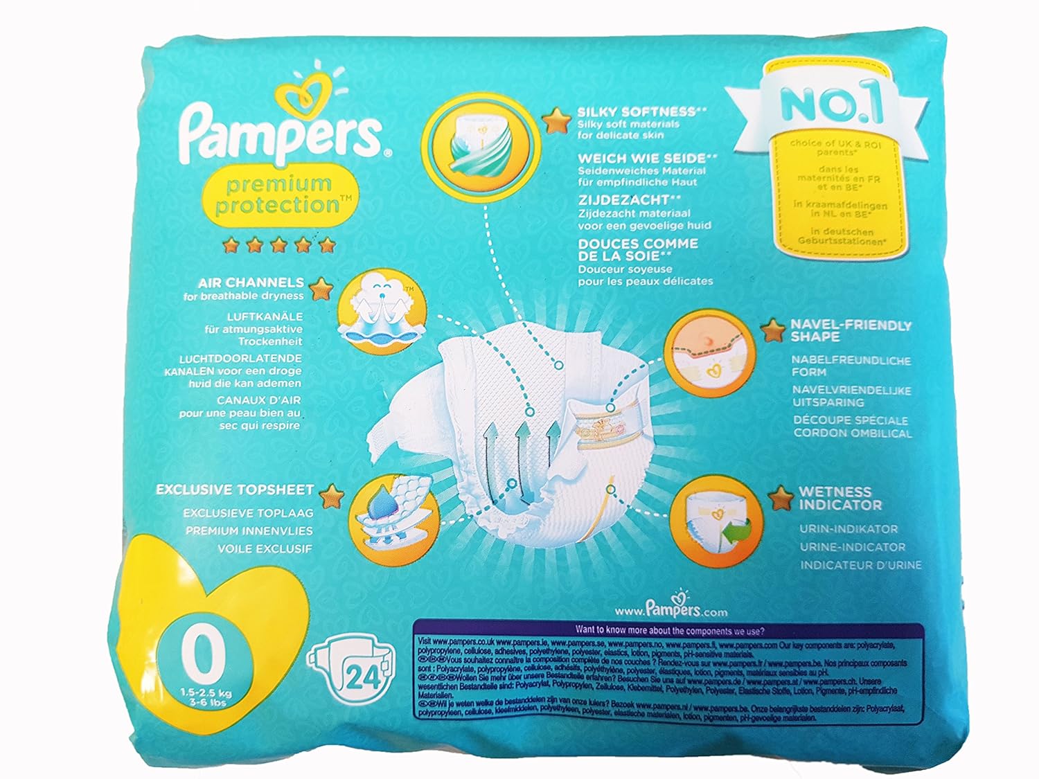 Pampers New Baby Size 0 Micro Carry Pack 24 x 2 Total 48 ...