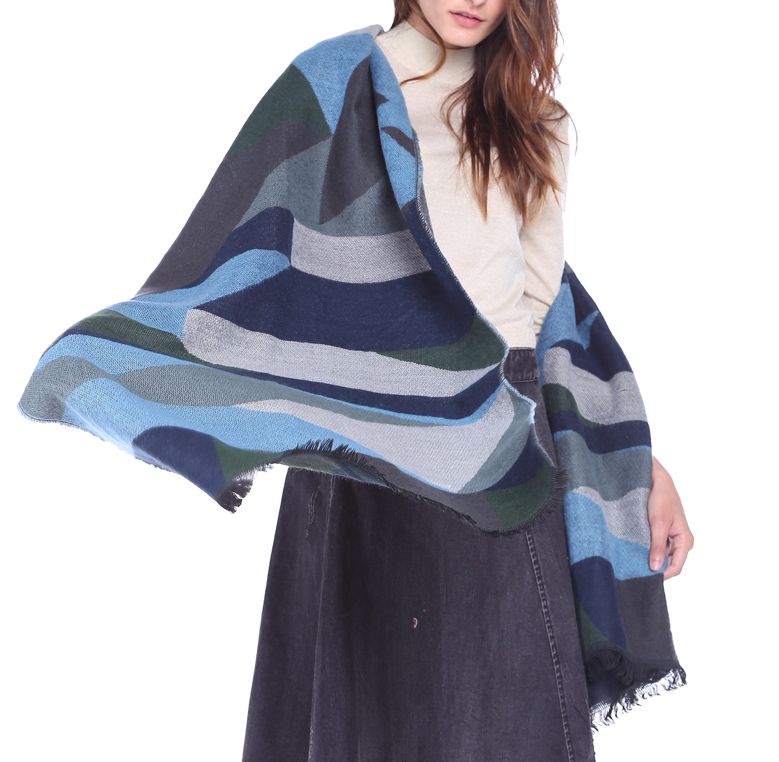 Afibi Womens Long Wide Scottish Clan Tartan Plaid Shawl Winter Warm Scarf Afibi Womens Long Wide Scottish Clan Tartan Plaid Shawl Winter Warm Scarf