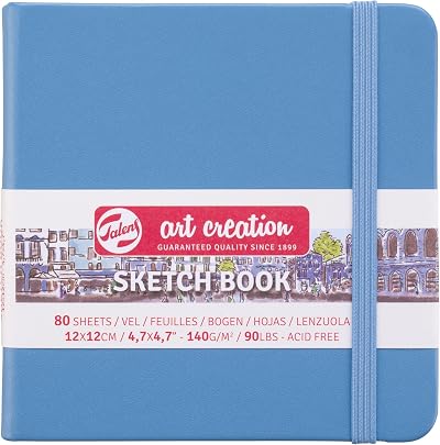 Talens Art Creation Sketchbook Lake Blue 12x12cm 140g 80 Sheets Hard-Bound