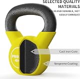 PROIRON 4kg Kettlebell Neoprene Coated Cast Iron Flat Bottom view 5