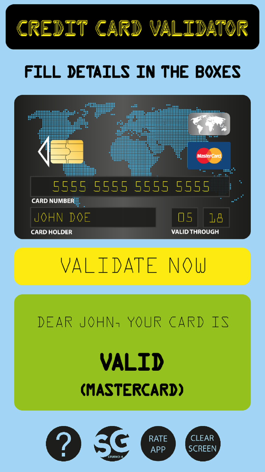 Amazon Com Credit Card Validator Appstore For Android