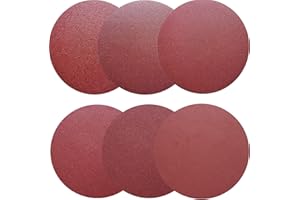 Sackorange 18 PCS 12-Inch NO-Hole PSA Aluminum Oxide Sanding Disc Self Stick(3 Each of 80 100 120 180 240 400)