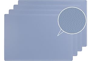 JOVONO Faux Leather Placemats, PU Table Mats, Set of 4, Waterproof, Stain Resistant, Heat Resistant, Non-Slip Easy to Clean for Kitchen Dining Table,Conference Table