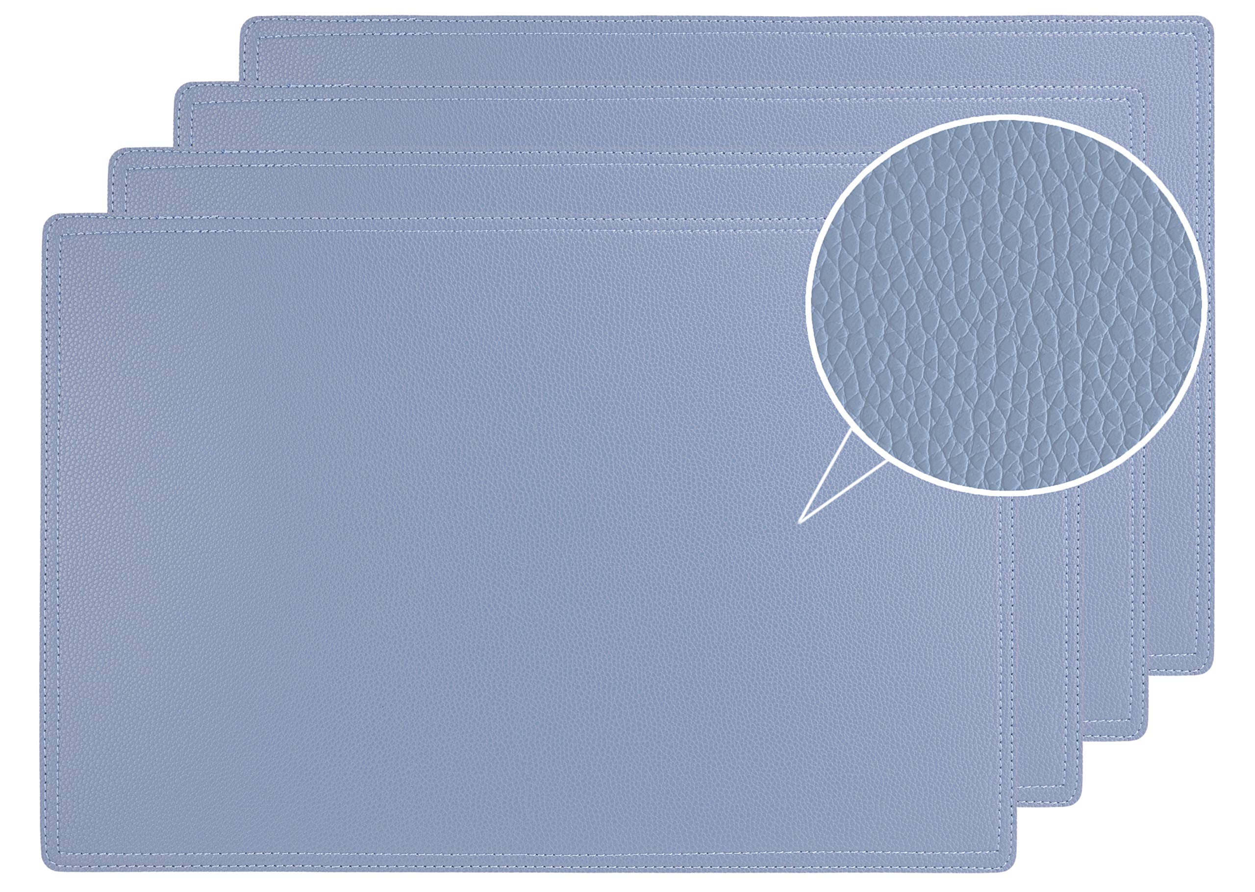 Faux Leather Placemats, PU Table Mats, Set of 4, Waterproof, Stain Resistant, Heat Resistant, Non-Slip Easy to Clean for Kitchen Dining Table,Conference Table