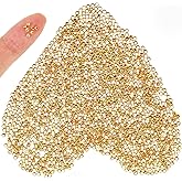 2000 Pcs Metal Round Crimp Beads for Jewelry Making Gold Crimping Beads 2.5mm Metal Copper Bead Half Round Open Mini Crimp Bead Covers for DIY Jewelry Necklace Bracelet Earring Making
