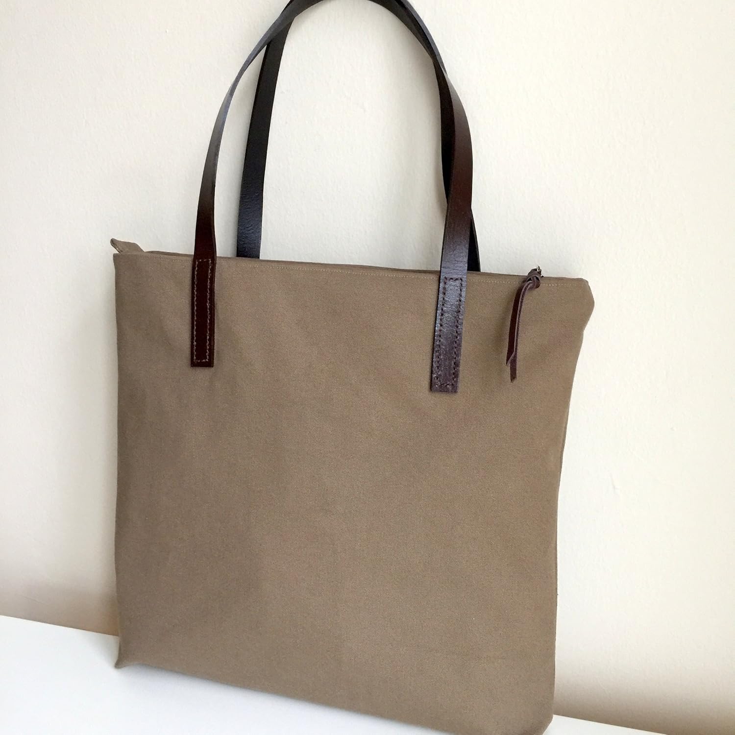 Amazon Brown Canvas Tote Bag With Leather Strap Bag Brown Canvas Amazon Brown Canvas Tote Bag With Leather Strap Bag Brown Canvas