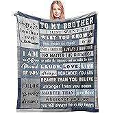 Spwasplo Gifts for Brother Blanket from Sister - Brother Christmas Birthday Gift Adult - Ultra Soft Plush Throw Present Ideas for Bedding Sofa - 60"x50"