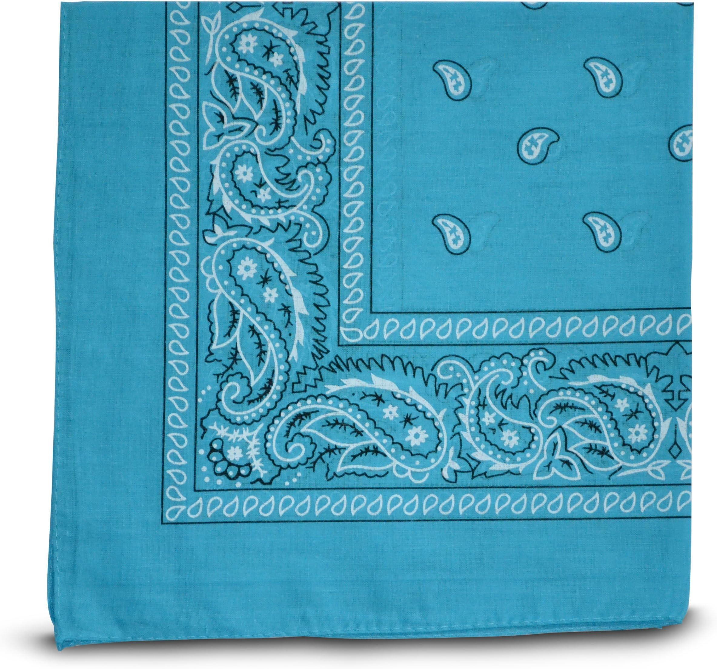 Paisley Style Bandana Biker Cow Boy Cow Girl Neck Scarf Neck Wrist Wrap (Blue)