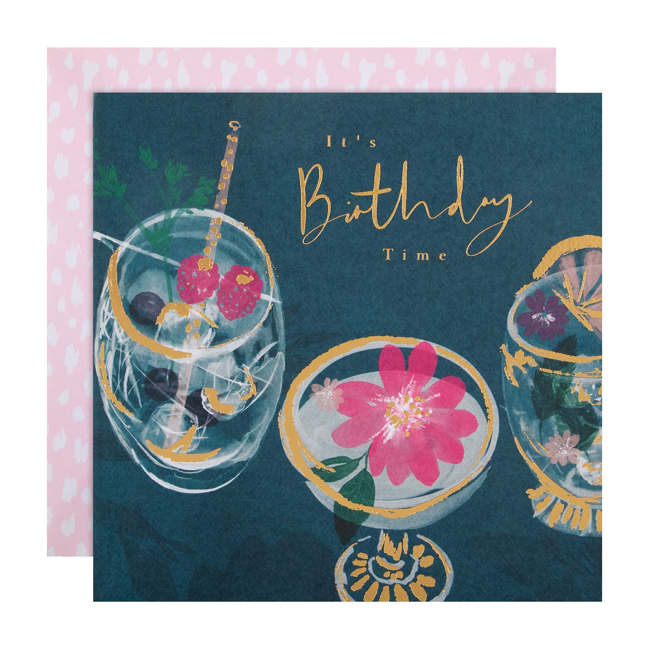 Hallmark General Birthday Card - Elegant Cocktail Themed Design
