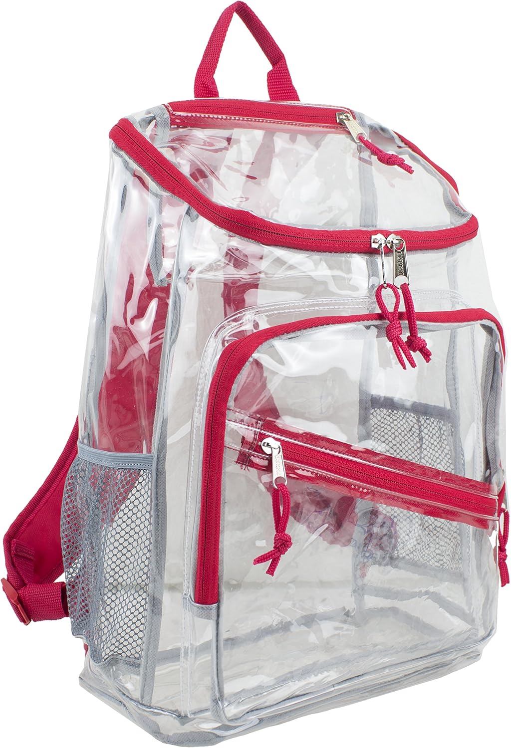 Eastsport Clear Backpack, Top Loader Red BigaMart