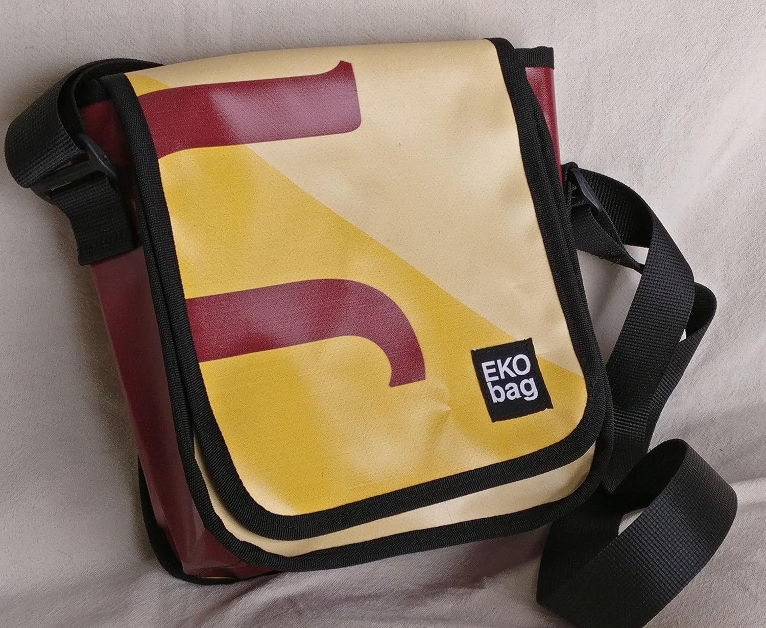 recycled messenger bag