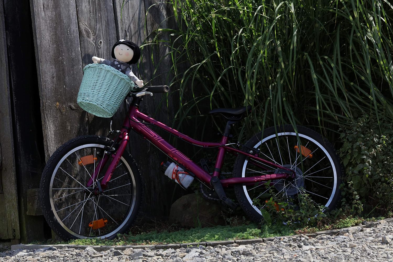 e-wicker24 Mint Wicker Bike Basket Front Basket for Bike Handlebar Basket for Kids Natural Handlebar Basket Handmade Bicycle Front Basket Small Bike Basket Cycle Basket Front Bike Basket for Bike - Image 5