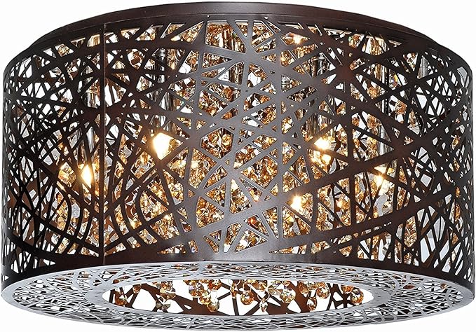 15 7 Dia H 8 7 Lights Bird Nest Flush Mount Ceiling Light