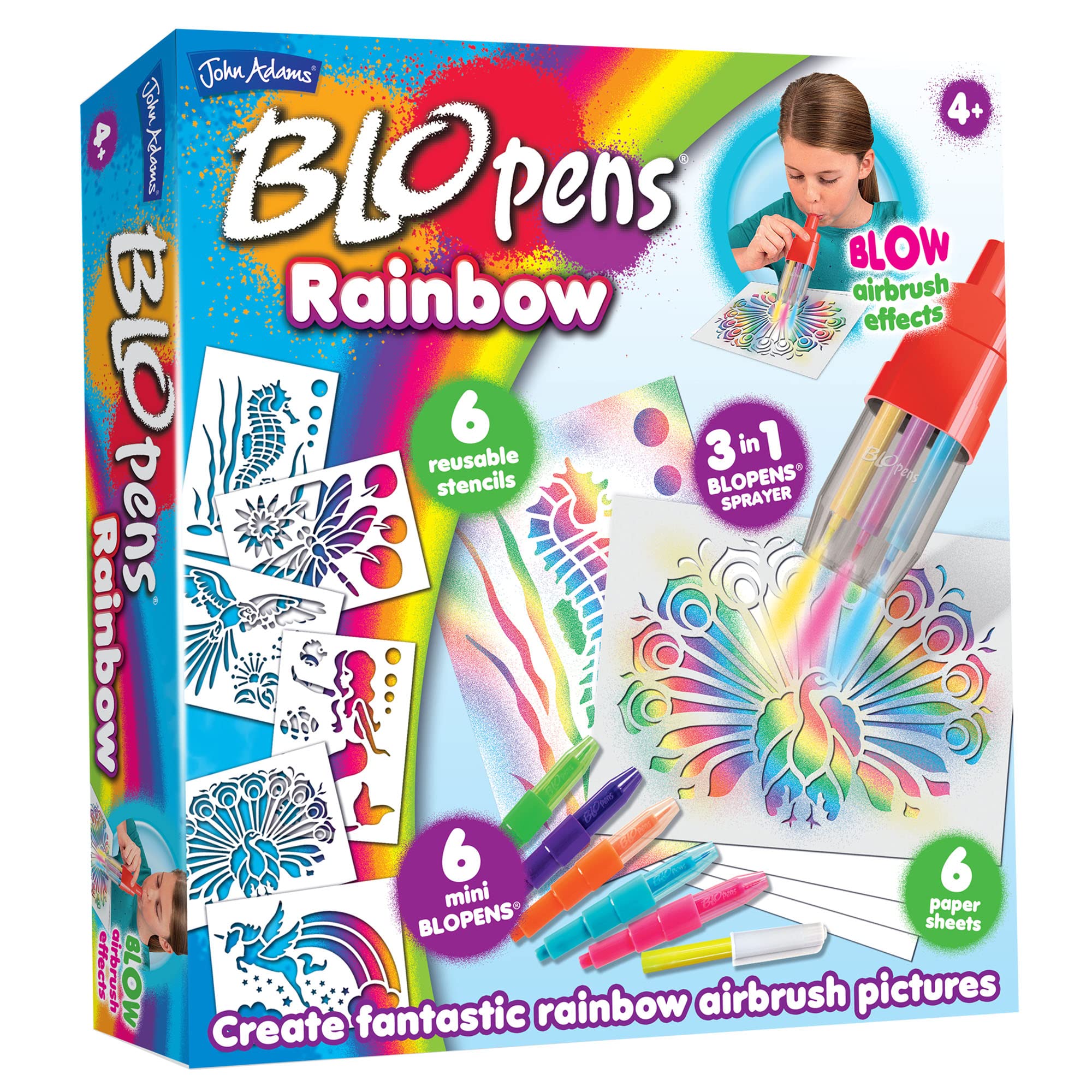 John Adams | BLOPENS® Rainbow: Create fantastic rainbow airbrush pictures | Arts & crafts | Ages 4+