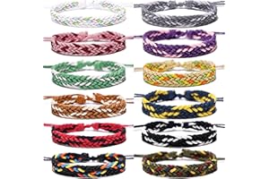 Carykon Friendship Bracelet Hand-Woven Cotton and Linen Bracelet Adjustable Size for Unisex