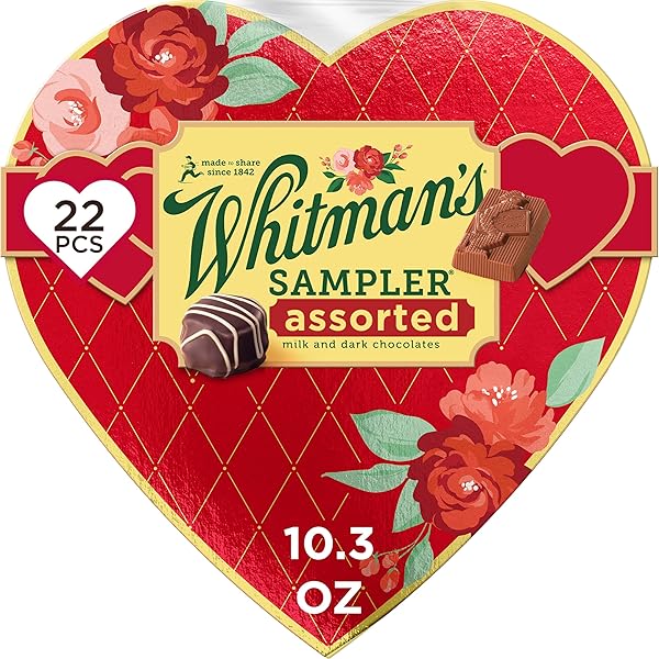 WHITMAN’S VALENTINES SAMPLER HEART, 10.3 OUNCE