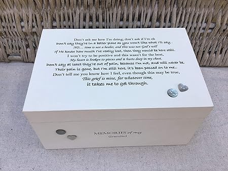 Scatola Dei Ricordi Personalizzata Ricordo Del Nonno Grande Ricordo In Memoria Di Una Persona Cara Qualsiasi Nome Amazon It Casa E Cucina