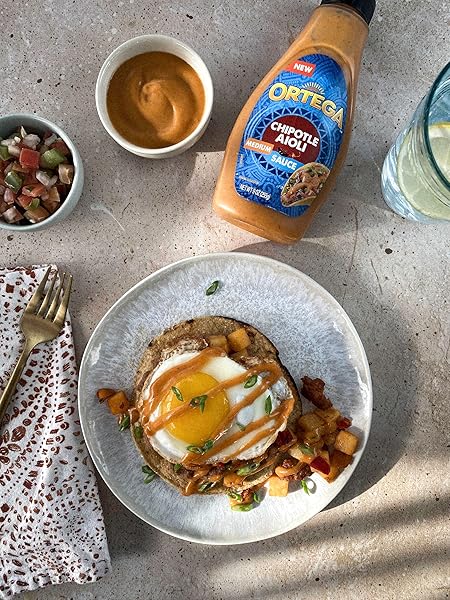 ORTEGA CREAMY TACO SAUCE, CHIPOTLE AIOLI, 9 OUNCE