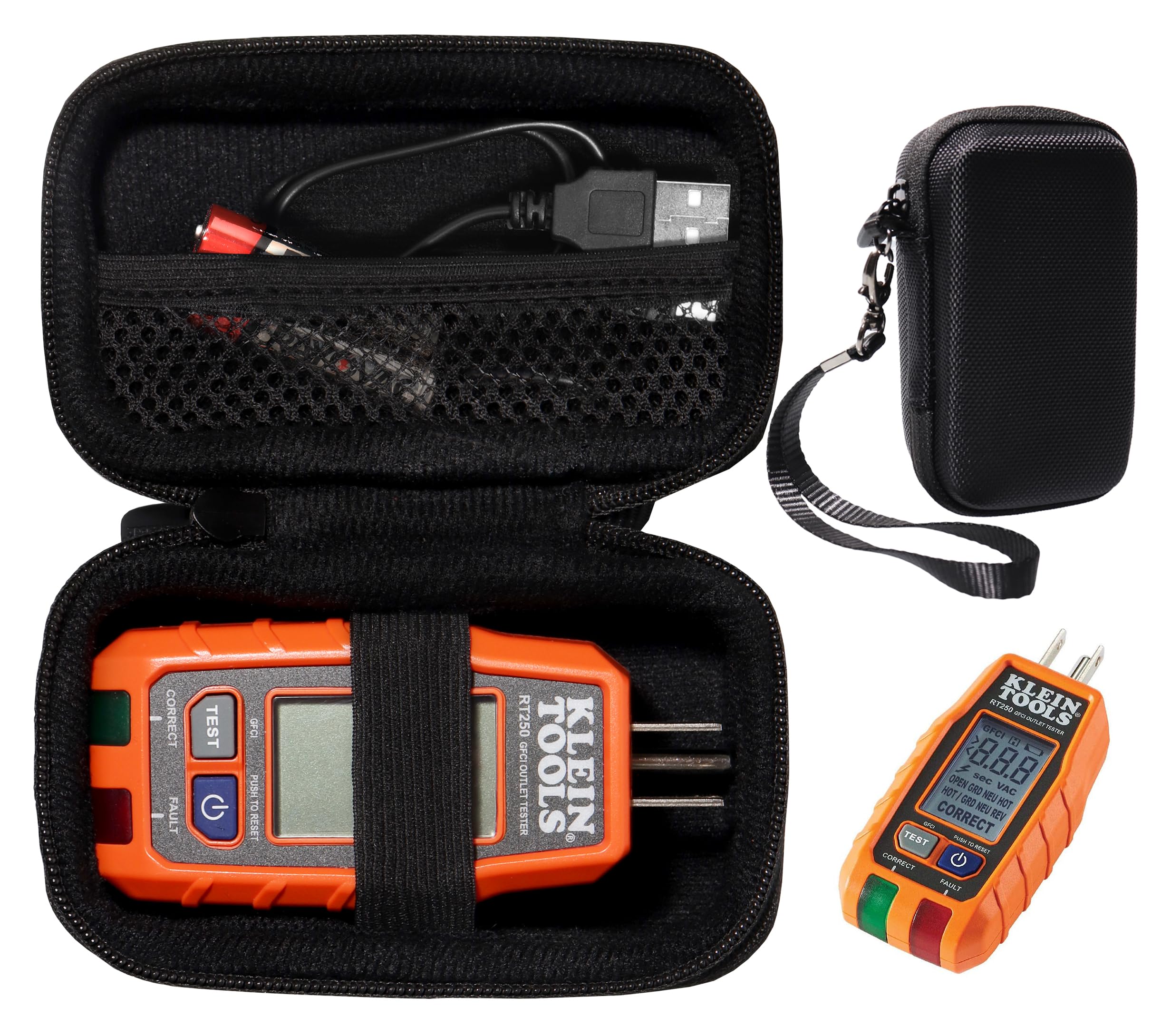 Photo 1 of CaseSack case compatible with Klein Tools RT250 GFCI Receptacle Tester