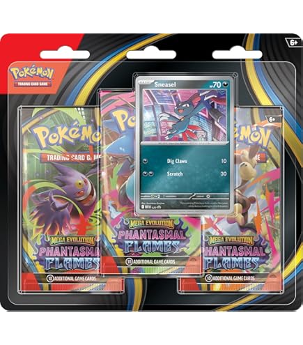 Amazon.com: Pokemon TCG: Mega Evolution Three-Booster Blister Pack