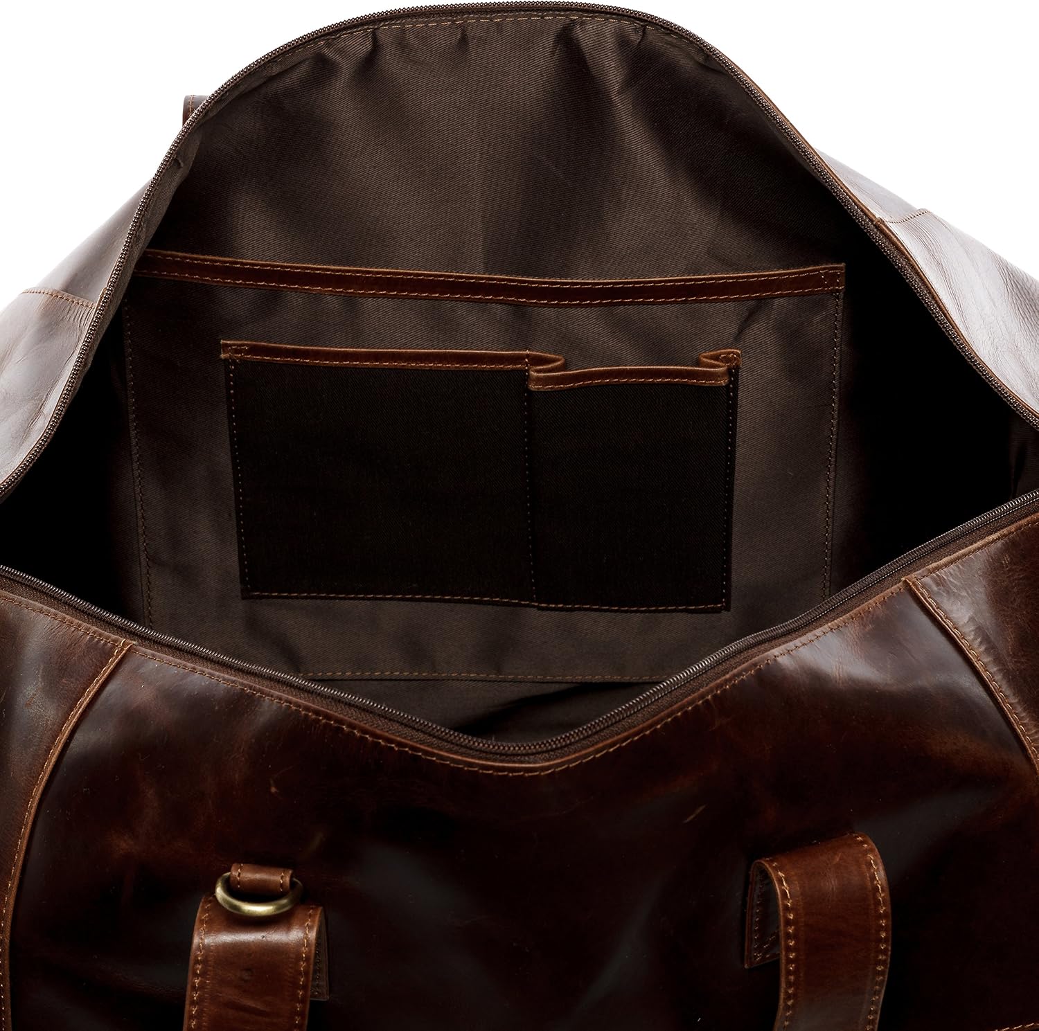 SID & VAIN Travel Bag Holdall Bristol XL Duffel Bag Real Leather Weekender Duffle Leather Bag Women and Men - Image 5