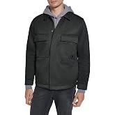 KARL LAGERFELD Men's Casual Shirt Jacket With Chest Pockets