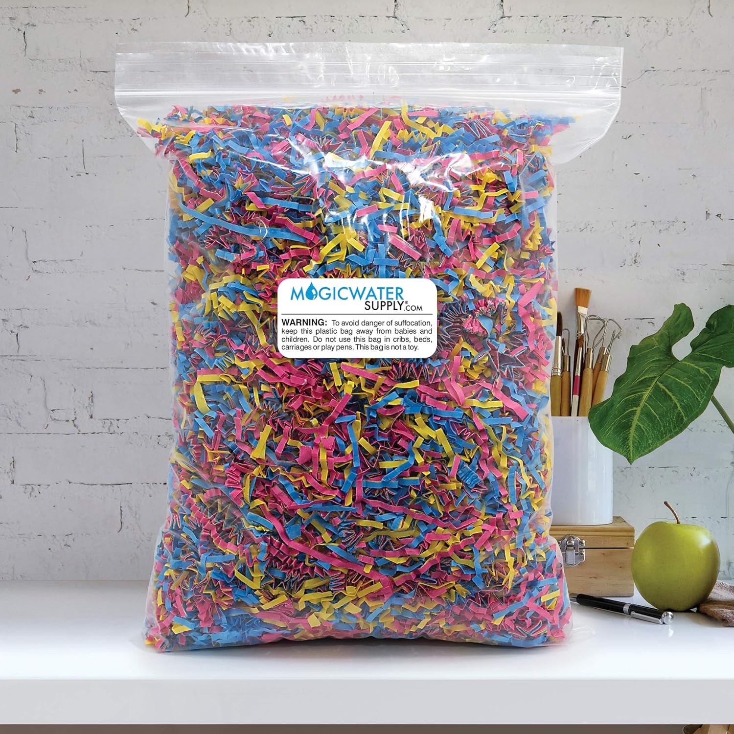 Crinkle Cut Paper Shred Filler (1/2 LB) for Gift Wrapping & Basket Filling - Fiesta Mix | MagicWater Supply: Home & Kitchen