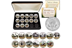 MERRICK MINT Triple Crown Winners Thoroughbred Horse Racing JFK Half Dollar U.S. 13-Coin Full Set with Certificate & Deluxe Box
