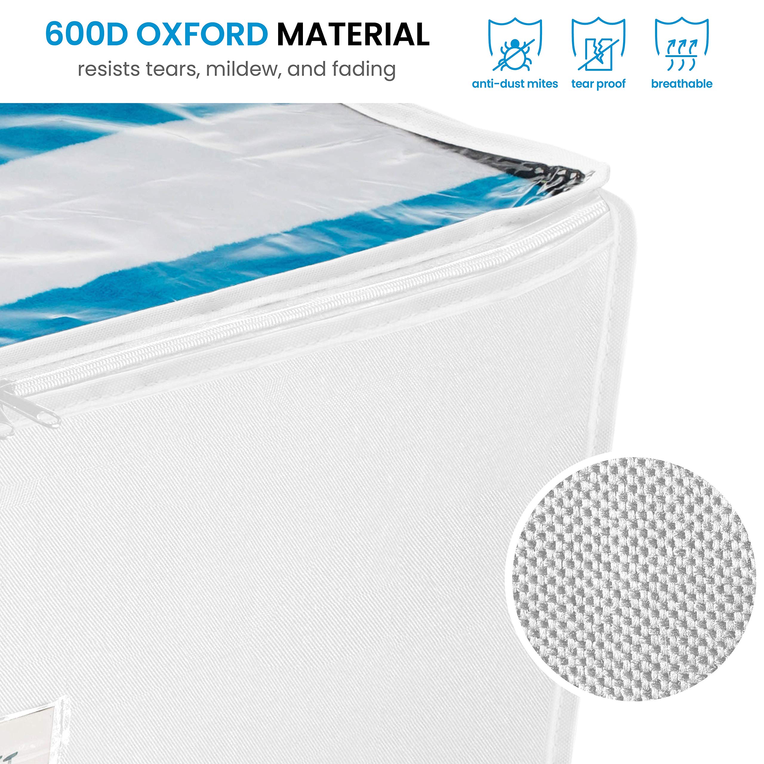 ZOBER Jumbo Blanket, Storage Bags with Zipper, Comforter Underbed