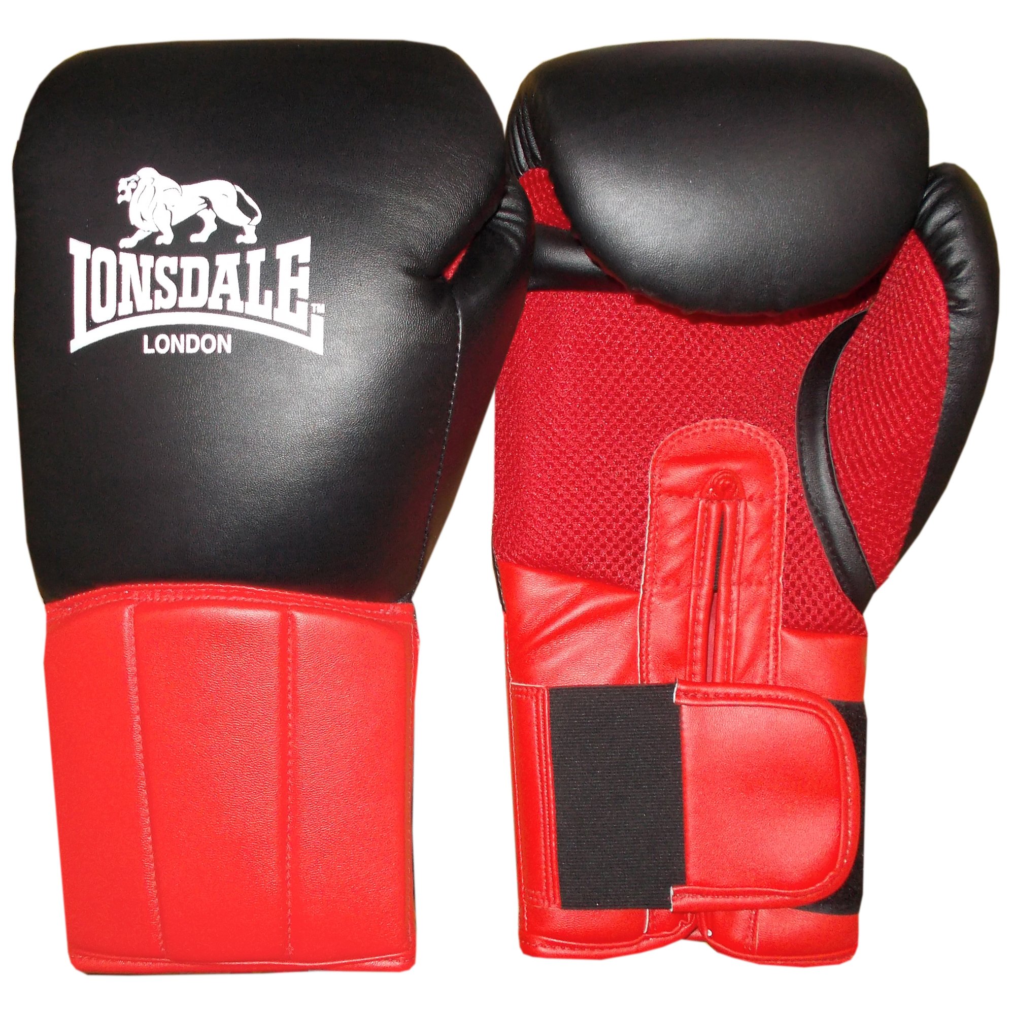 Lonsdale Performer Boxing Gloves, Unisex, Performer Boxhandschuhe, red/black, 16 oz