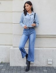 luvamia Wide Leg Jeans for Women Trendy High